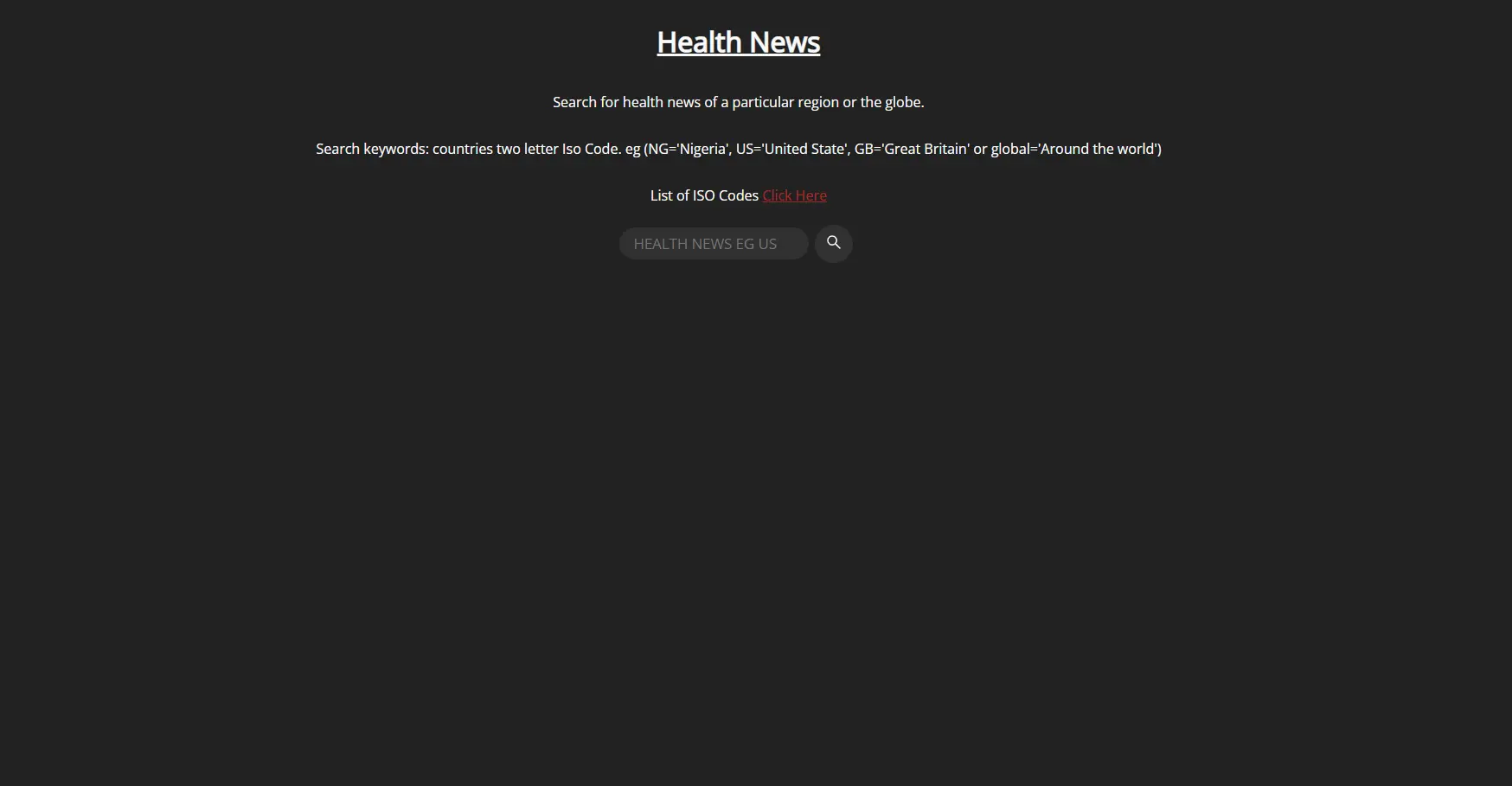 Health News Website